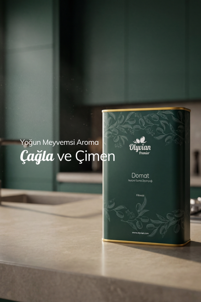 Premier Doğal Zeytinyağı 3 L – Domat Cinsi Erken Hasat Soğuk Sıkım Natürel Sızma