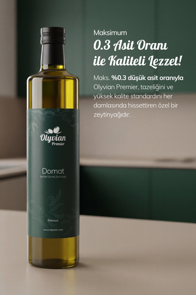 Premier Doğal Zeytinyağı 750 ml – Domat Cinsi Erken Hasat Natürel Sızma, Soğuk Sıkım