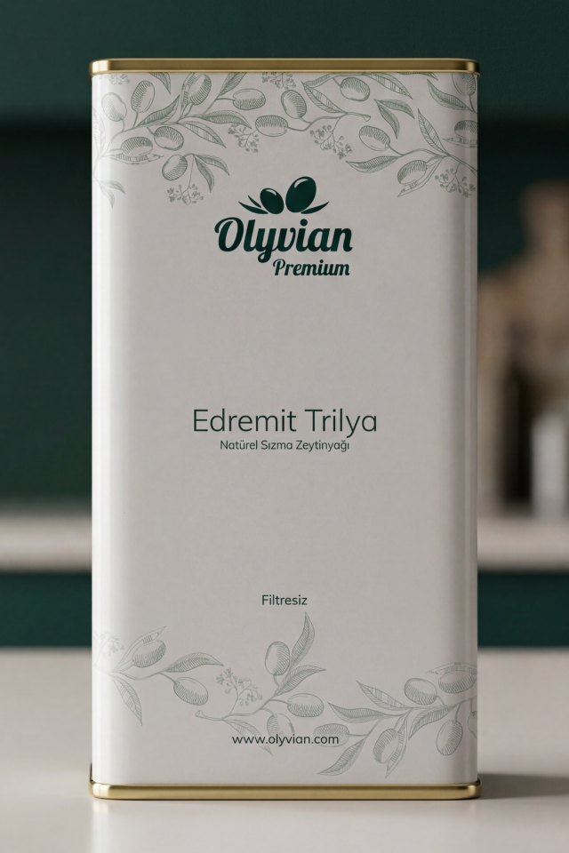 Premium Doğal Zeytinyağı 5 L – Edremit & Trilye Cinsi Natürel Sızma (Soğuk Sıkım)