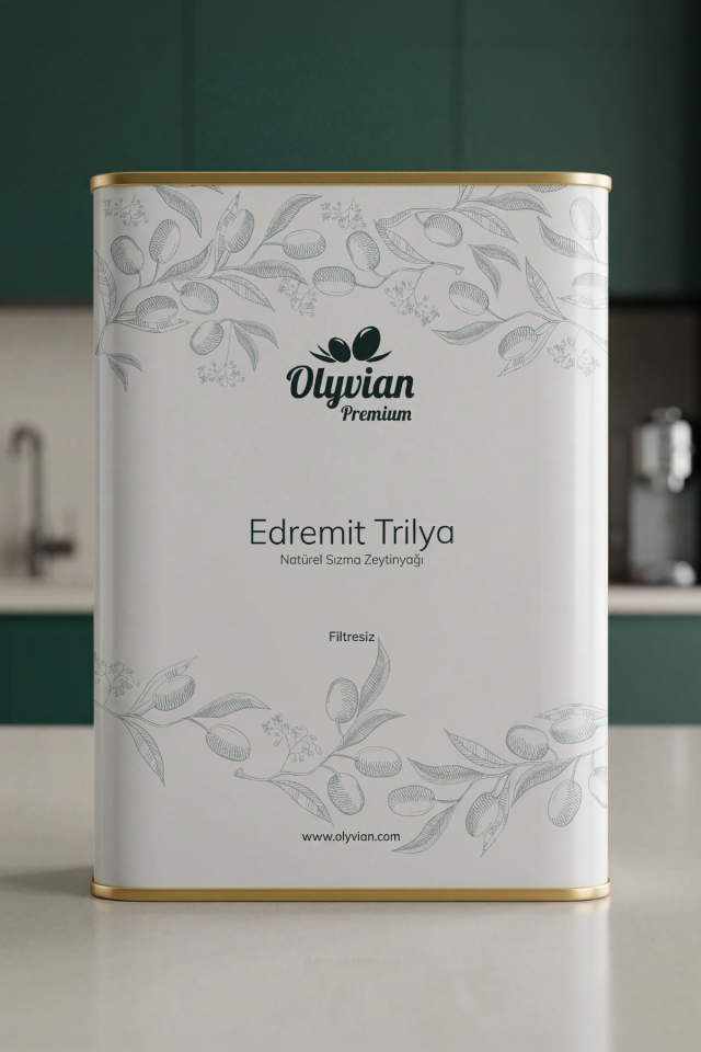 Premium Doğal Zeytinyağı 3 L – Edremit & Trilye Cinsi Natürel Sızma (Soğuk Sıkım)