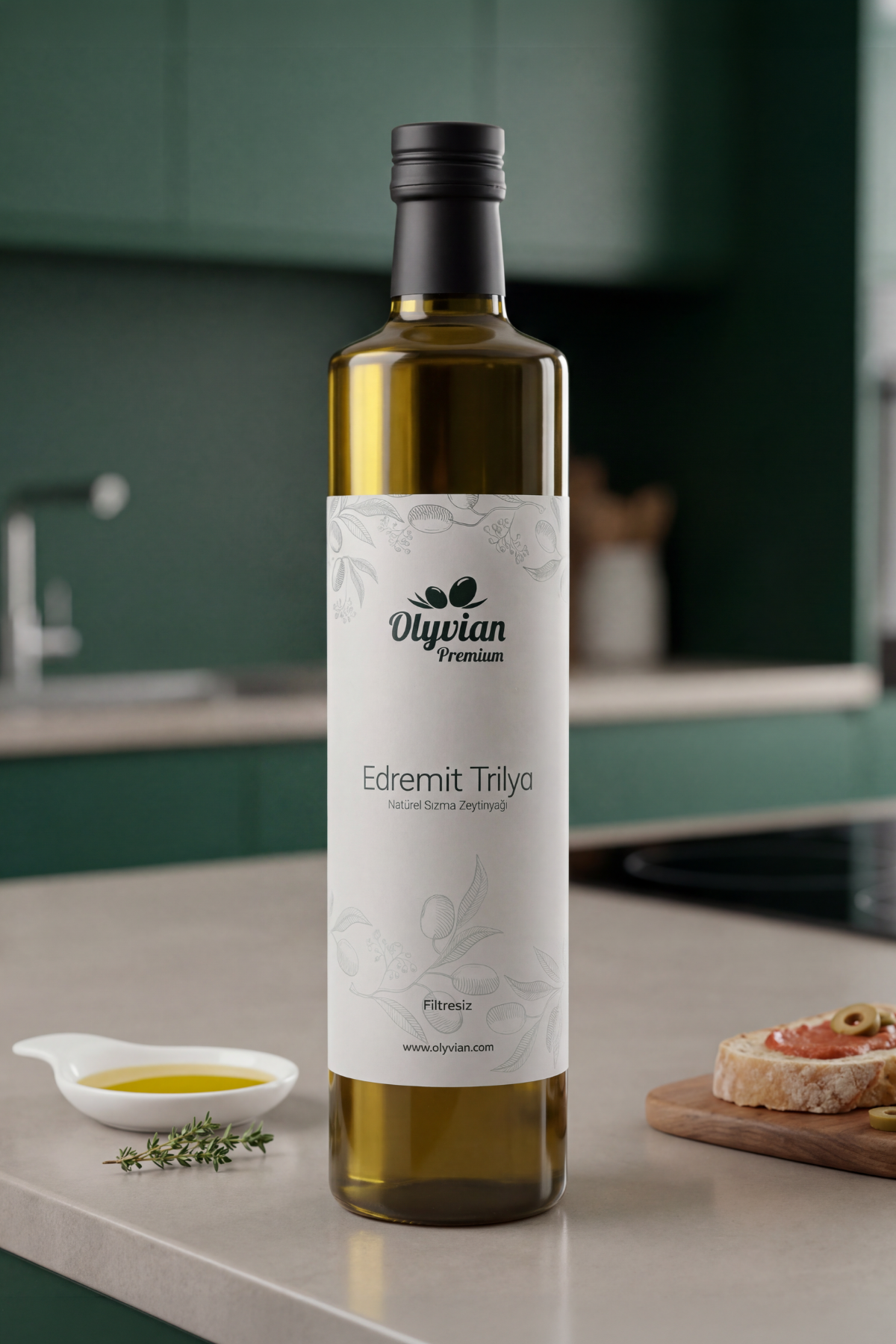 Premium Doğal Zeytinyağı 750 ml – Edremit & Trilye Cinsi Natürel Sızma (Soğuk Sıkım)
