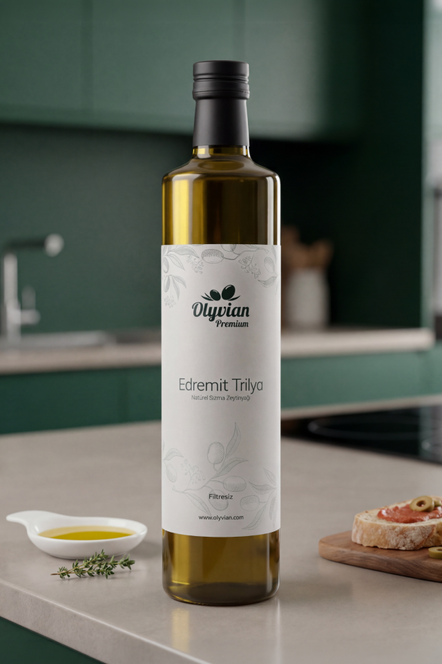 Premium Doğal Zeytinyağı 750 ml – Edremit & Trilye Cinsi Natürel Sızma (Soğuk Sıkım)