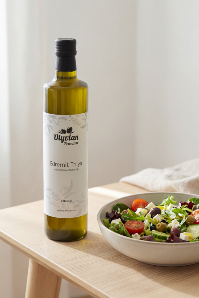Premium Doğal Zeytinyağı 750 ml – Edremit & Trilye Cinsi Natürel Sızma (Soğuk Sıkım)