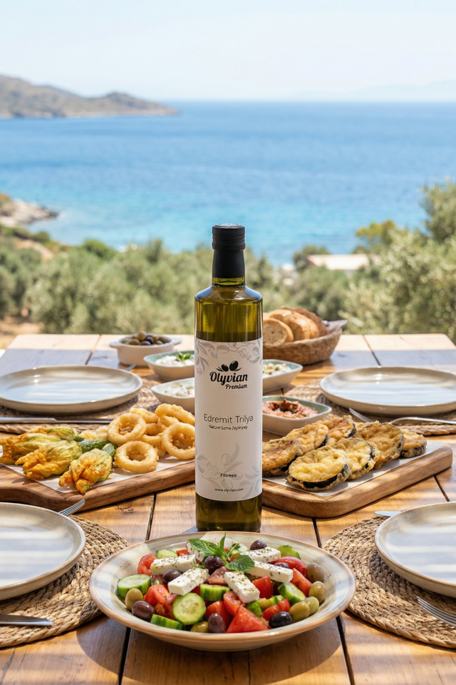 Premium Doğal Zeytinyağı 750 ml – Edremit & Trilye Cinsi Natürel Sızma (Soğuk Sıkım)