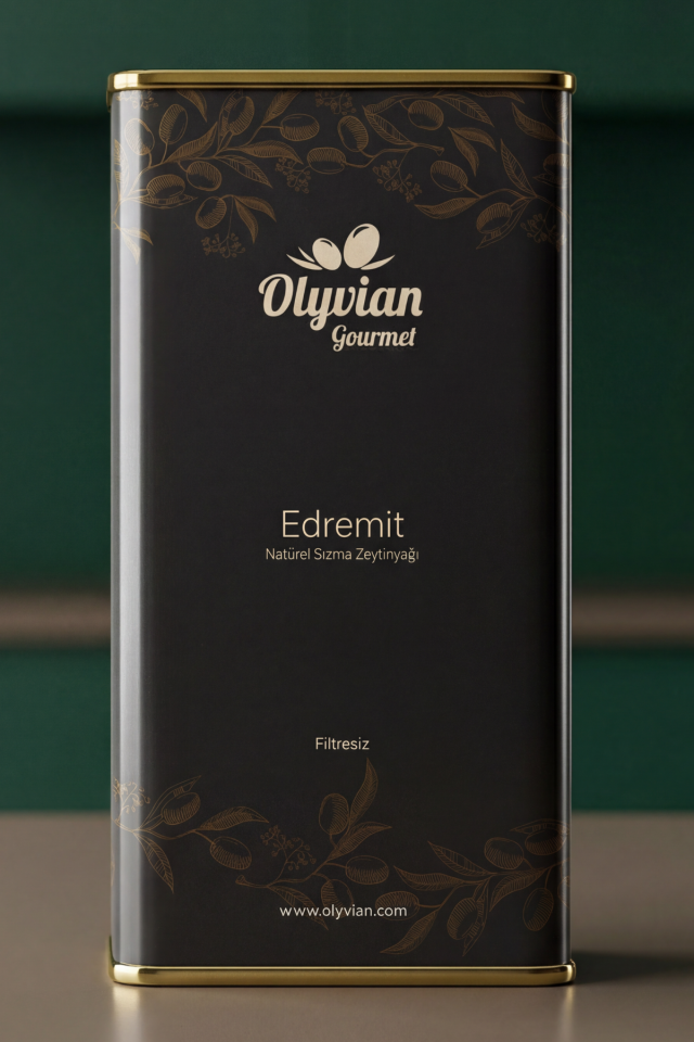 Gourmet Doğal Zeytinyağı 5 L – Edremit Cinsi Erken Hasat Natürel Sızma (Soğuk Sıkım)