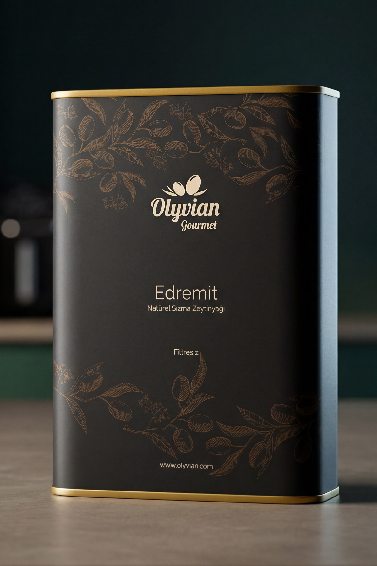 Gourmet Doğal Zeytinyağı 3 L – Edremit Cinsi Erken Hasat Natürel Sızma (Soğuk Sıkım)