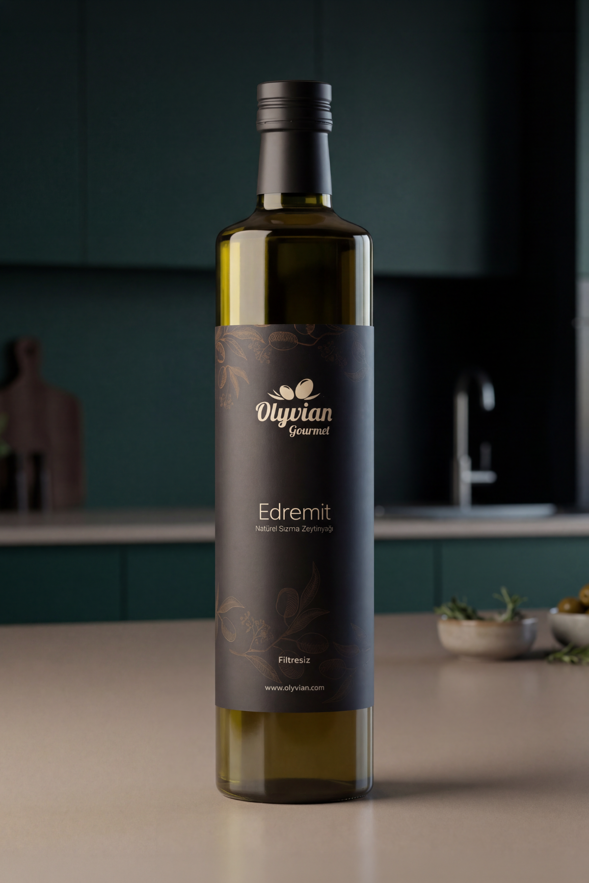 Gourmet Doğal Zeytinyağı 750 ml – Edremit Cinsi Erken Hasat Natürel Sızma (Soğuk Sıkım)