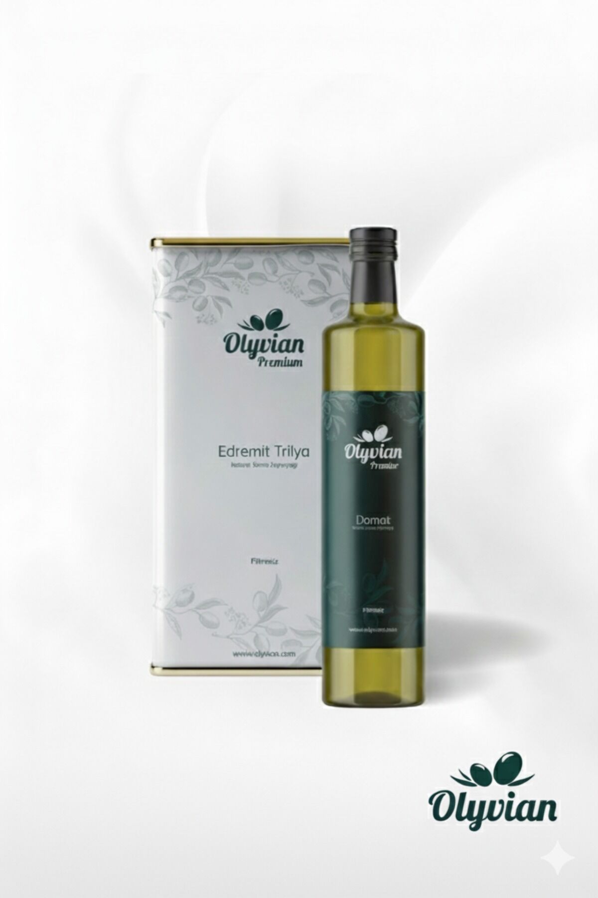 Premium Edremit & Domat Zeytinyağı 5L + 750ML Cam Şişe | Soğuk Sıkım Natürel Sızma