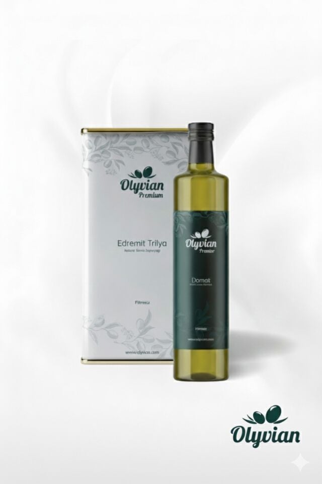 Premium Edremit & Domat Zeytinyağı 5L + 750ML Cam Şişe | Soğuk Sıkım Natürel Sızma