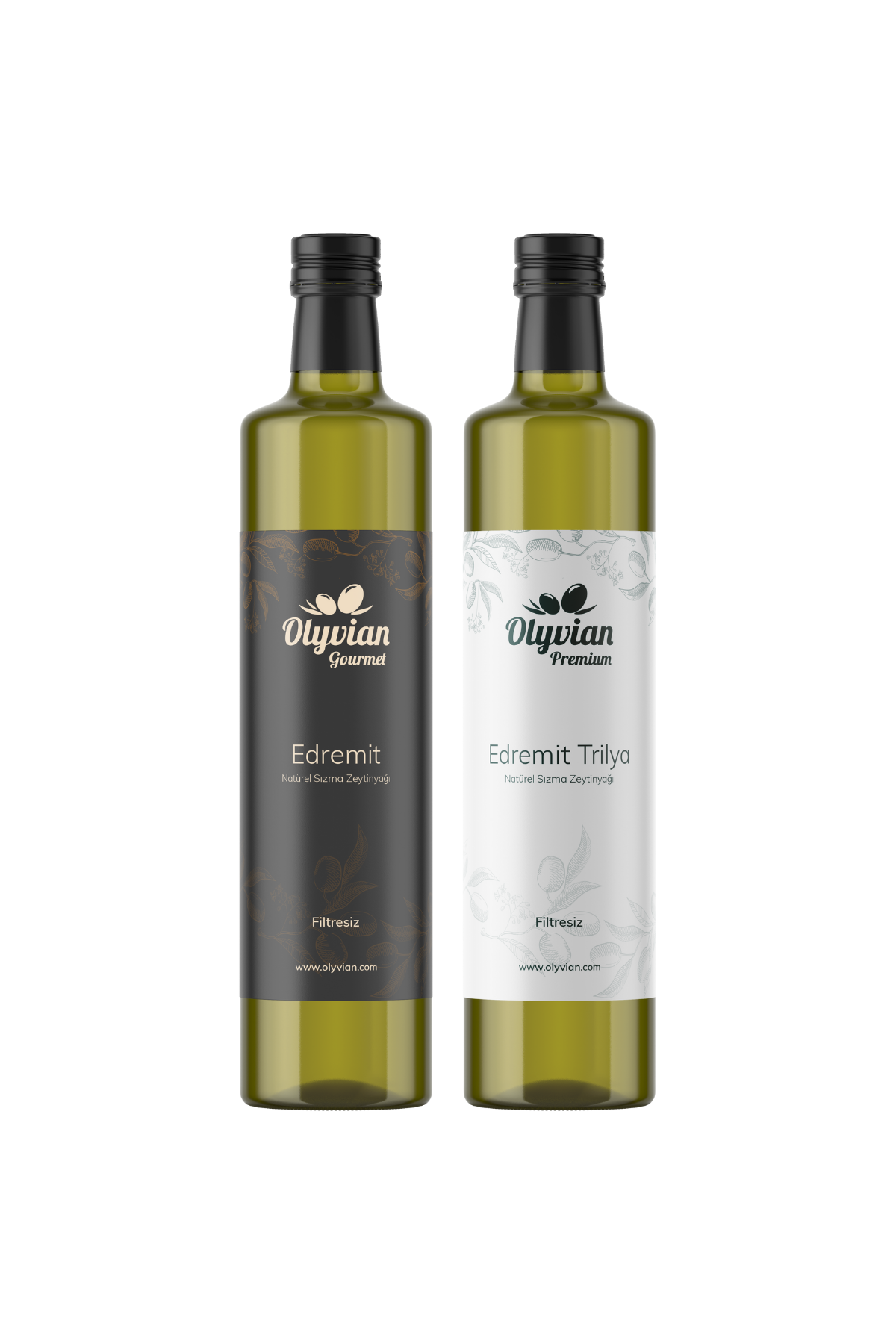 Gourmet Edremit Cinsi & Premium Edremit Trilya Cinsi Doğal Natürel Sızma Zeytinyağı 750 ml 2’li Set