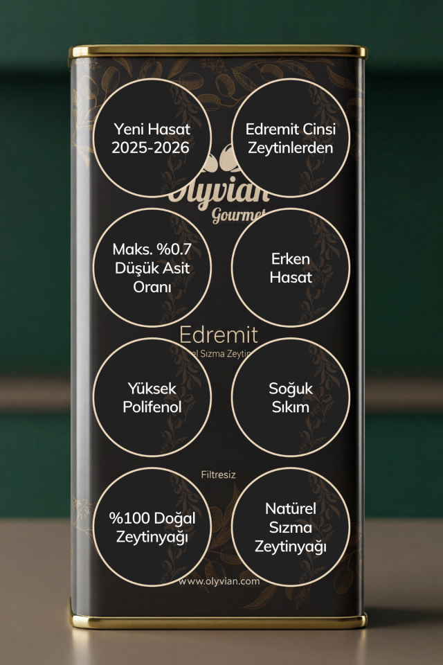 Gourmet Edremit Cinsi 5 L x 2 Adet Doğal Natürel Sızma Zeytinyağı