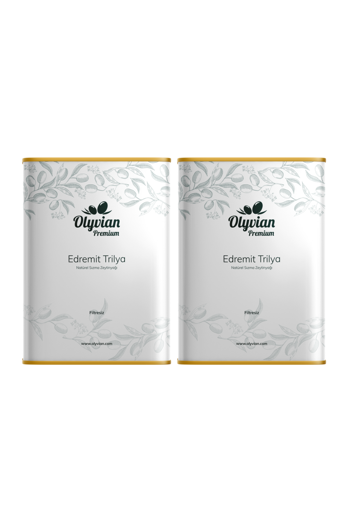 Premium Edremit Trilya Cinsi 3 L x 2 Adet Doğal Natürel Sızma Zeytinyağı