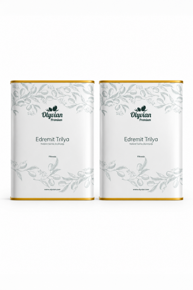 Premium Edremit Trilya Cinsi 3 L x 2 Adet Doğal Natürel Sızma Zeytinyağı