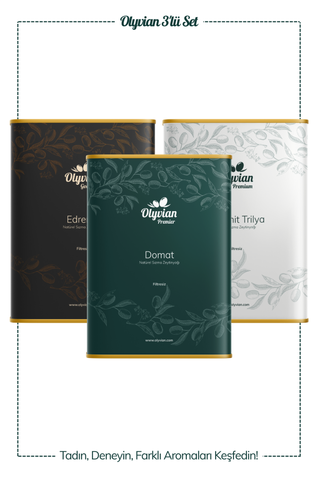 Premier + Gourmet + Premium 3 L x 3 Adet Doğal Natürel Sızma Zeytinyağı Seti
