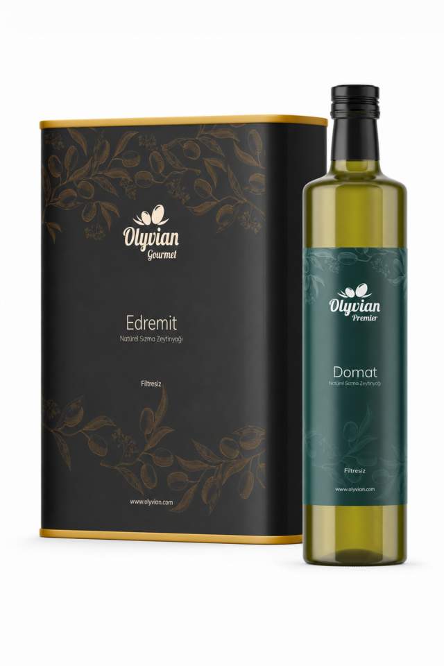 Premier Domat 750 ml + Gourmet Edremit 3 L Doğal Natürel Sızma Zeytinyağı Seti