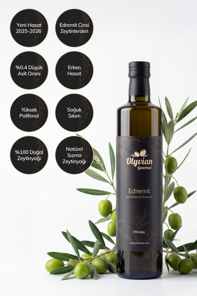 Gourmet Edremit 750 ml + Premium Edremit & Trilya 3 L Doğal Natürel Sızma Zeytinyağı Seti 2li